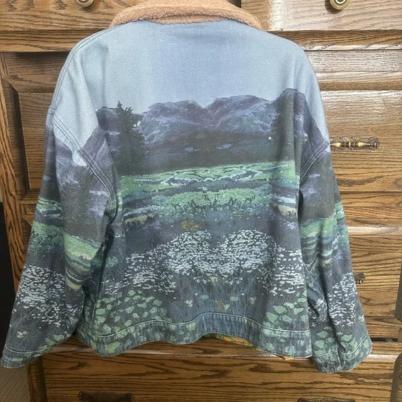 Ryoko Rain Reversible Valley of Flowers Work Jacket - Picture 4 of 5